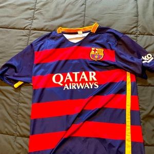 Nike Barcelona Messi Jersey Size L Color Red and blue